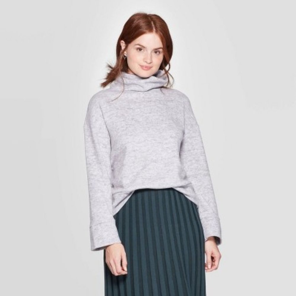 Turtleneck Super Cozy Pullover - Gray 